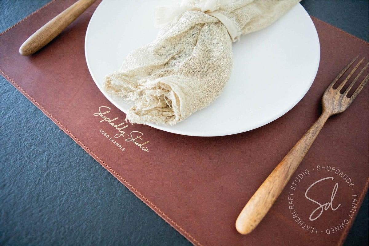 Leather Table Dining Placemat ShopdaddyStudio