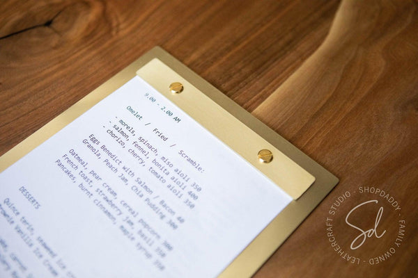 metal menu holder 8.5x5.5 for restaurant