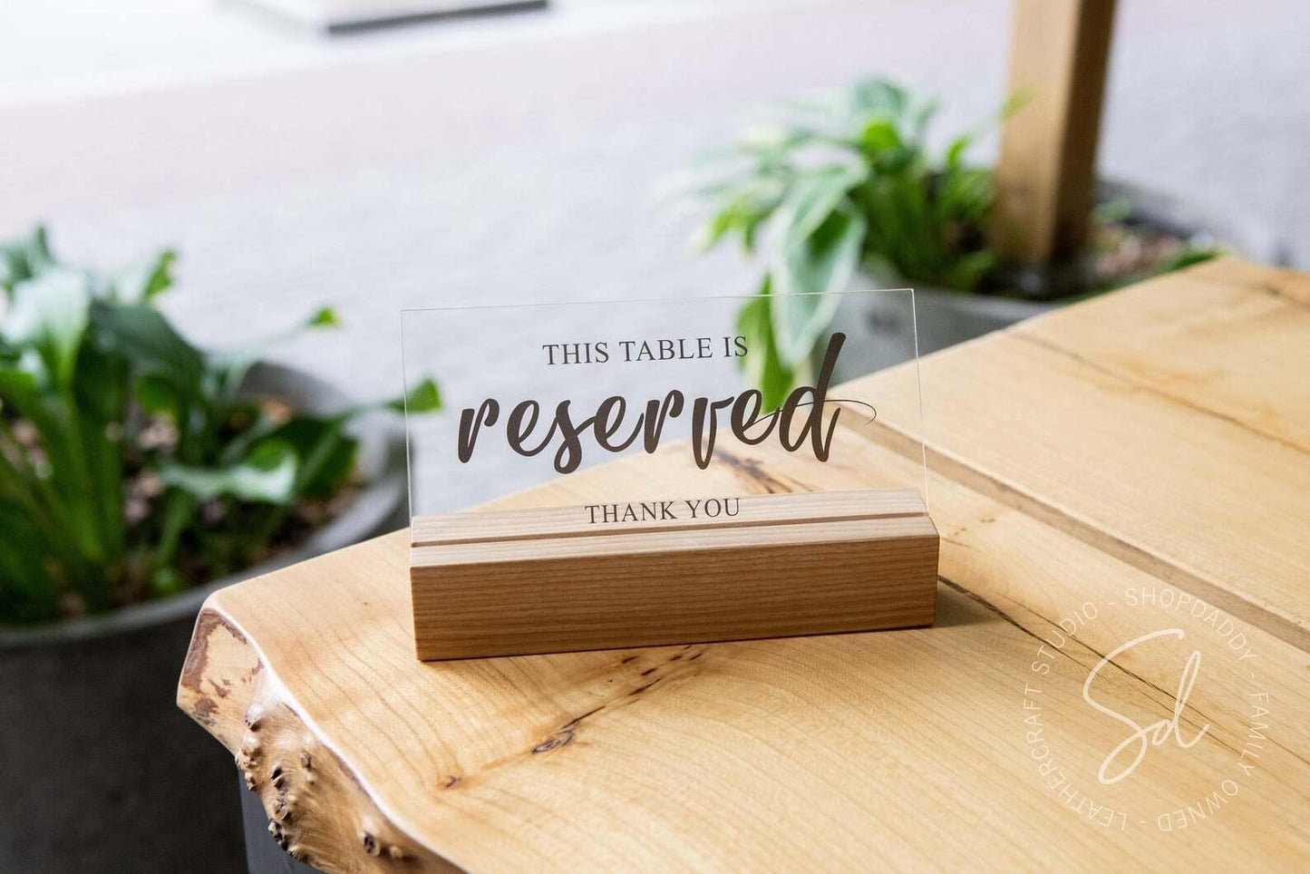 Wedding Table Reserved Sign for bar