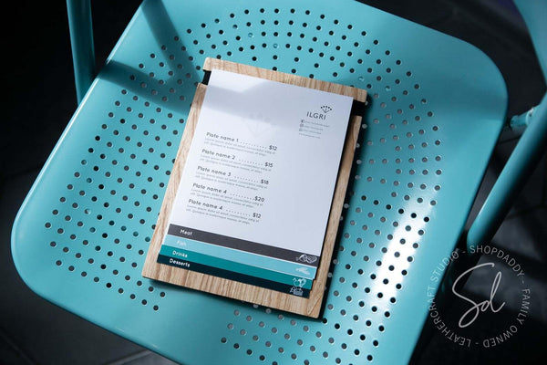 elegant Lacquer Menu Board with Elastic Band
