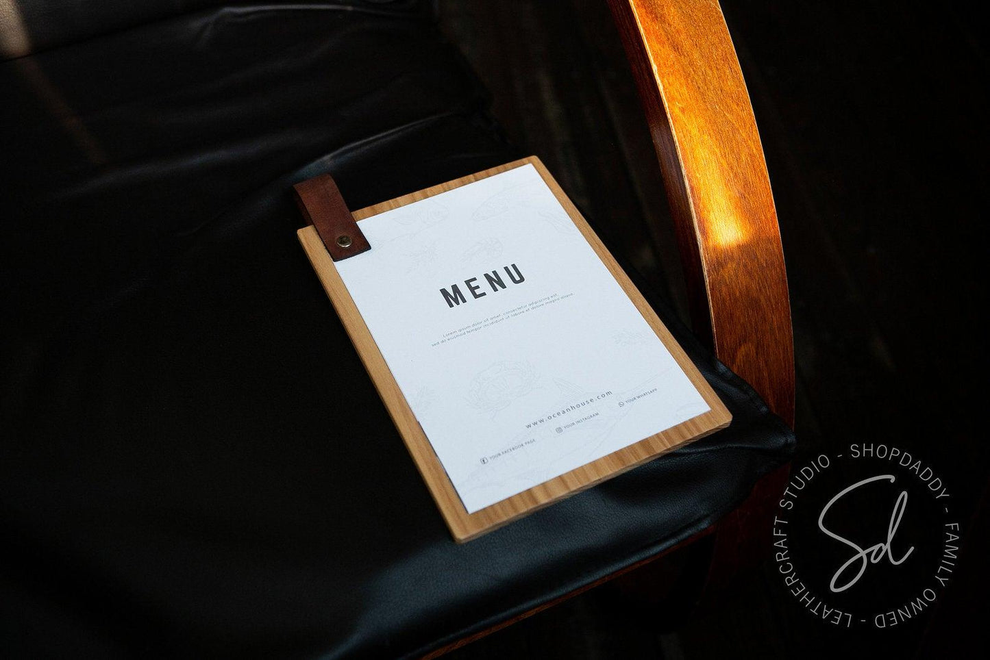 bar wooden menu board 8.5x11 shopdaddy studio