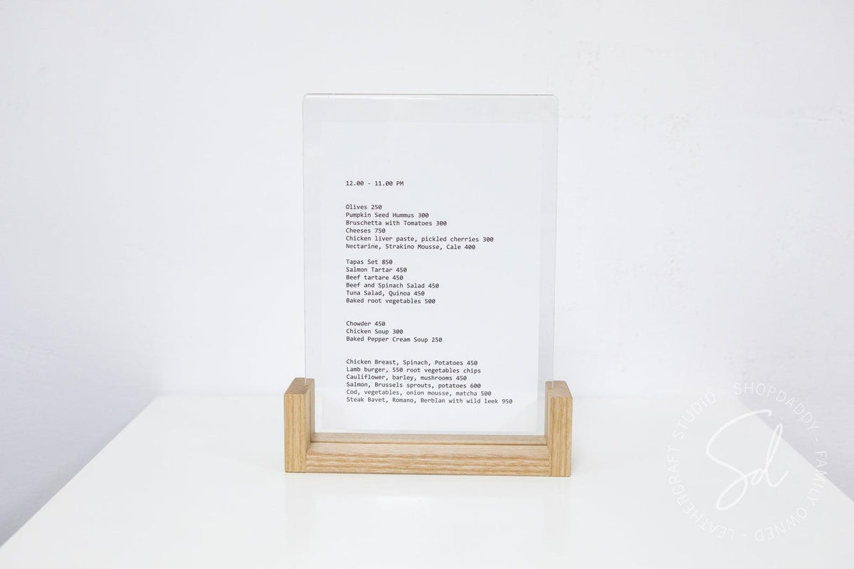 touch free menu stand for restaurant shopdaddy studio