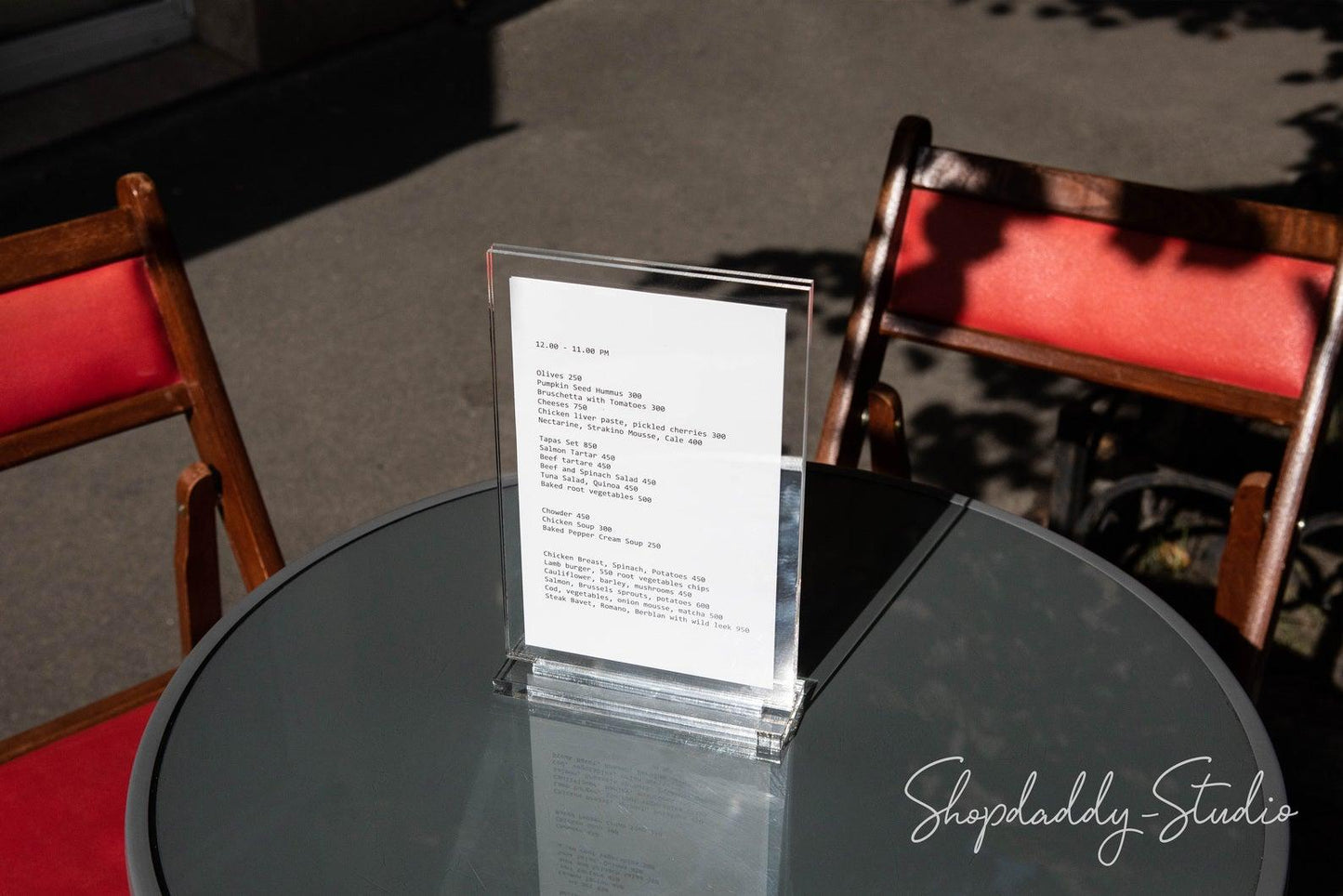 acrylic sign holder stand shopdaddy studio