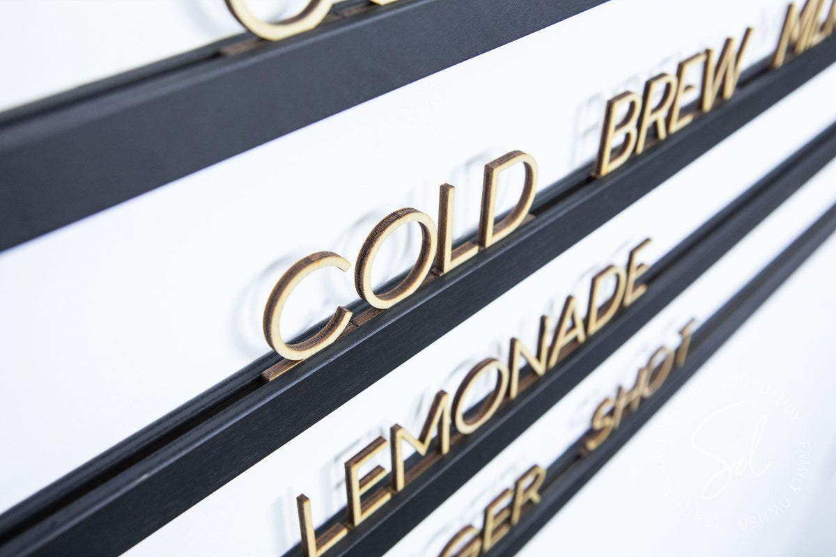 wall changeable wooden message board for cafe shopdaddy studio