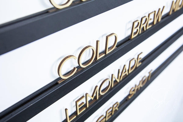 wall changeable wooden message board for cafe shopdaddy studio