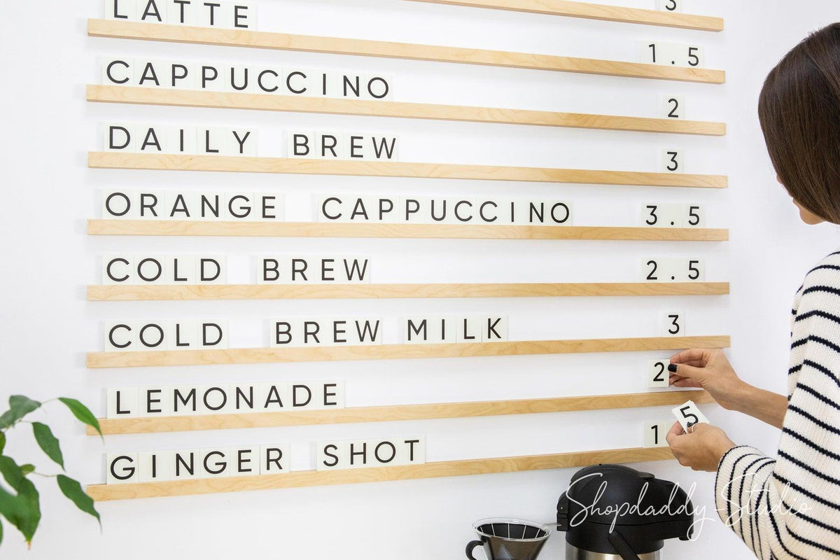 Additional Set of Letters for PVC Letter Board