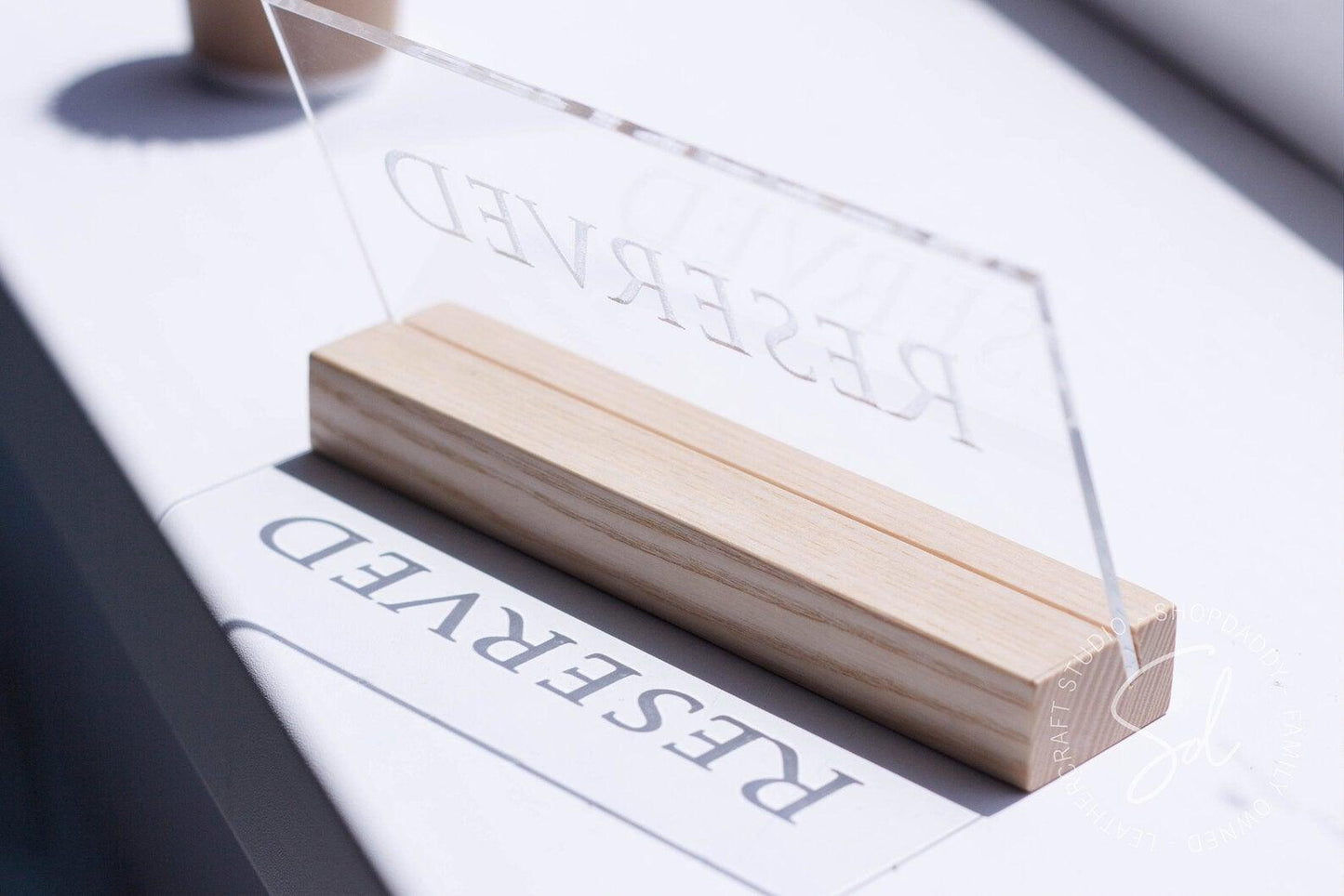 reserved table sign for restaurant shopdaddy studio