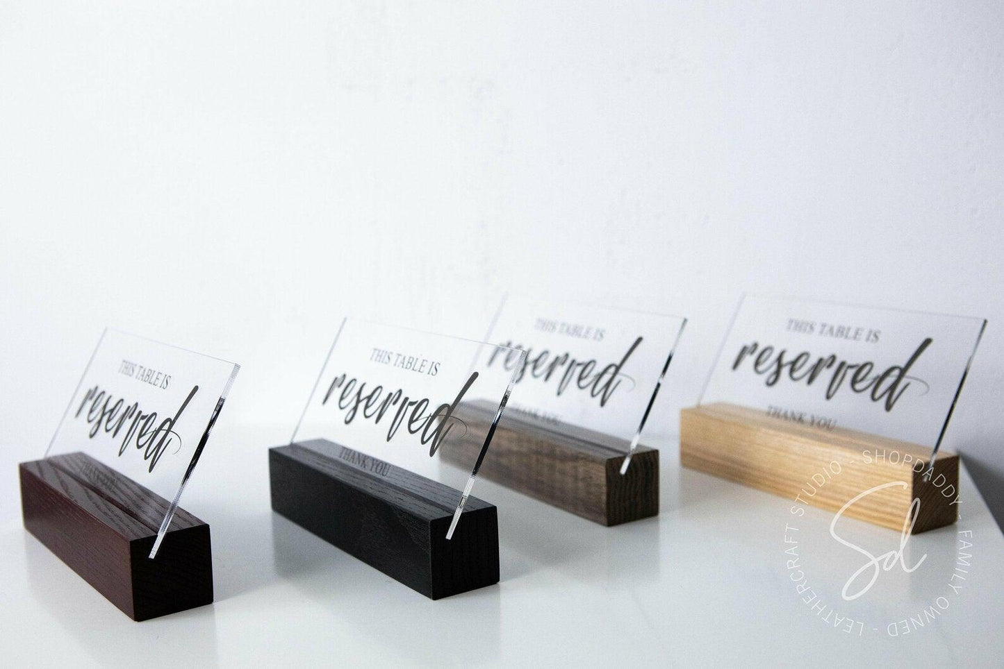 Elegant Wooden / Acrylic Reserved Sign