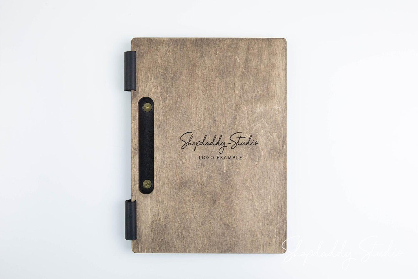 Walnut Wooden Menu Holder with Slot 8.5x5.5
