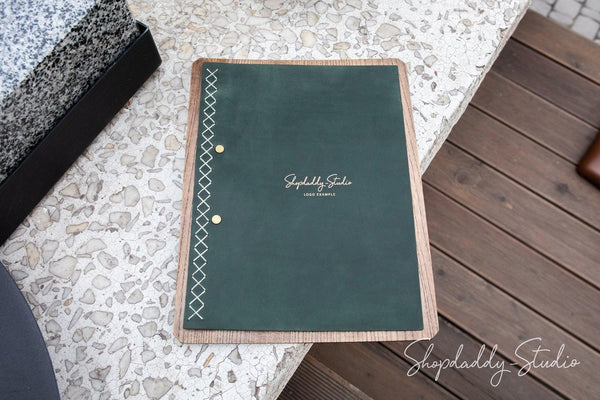 cafe wooden stitching menu board A4 shopdaddy studio