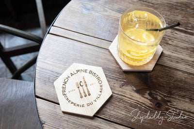 Wooden Absorbent Drink Coasters, Coasters Set 5 pcs, Table Cup Coasters, Custom Personalized Coasters, Cafe Bar Coasters, Rustic Coasters, coasters for drinks, cute coasters, table coasters, rustic coasters, cool coasters, unique coasters, cup mat, beer coasters, bar stuff, tea coaster, bar accessories, Cup Coaster, wooden coaster, cafe bar restaurant accessories, wholesale discounts, fast shipping, customization with your logo, shopdaddy-studio restaurant supplies 
