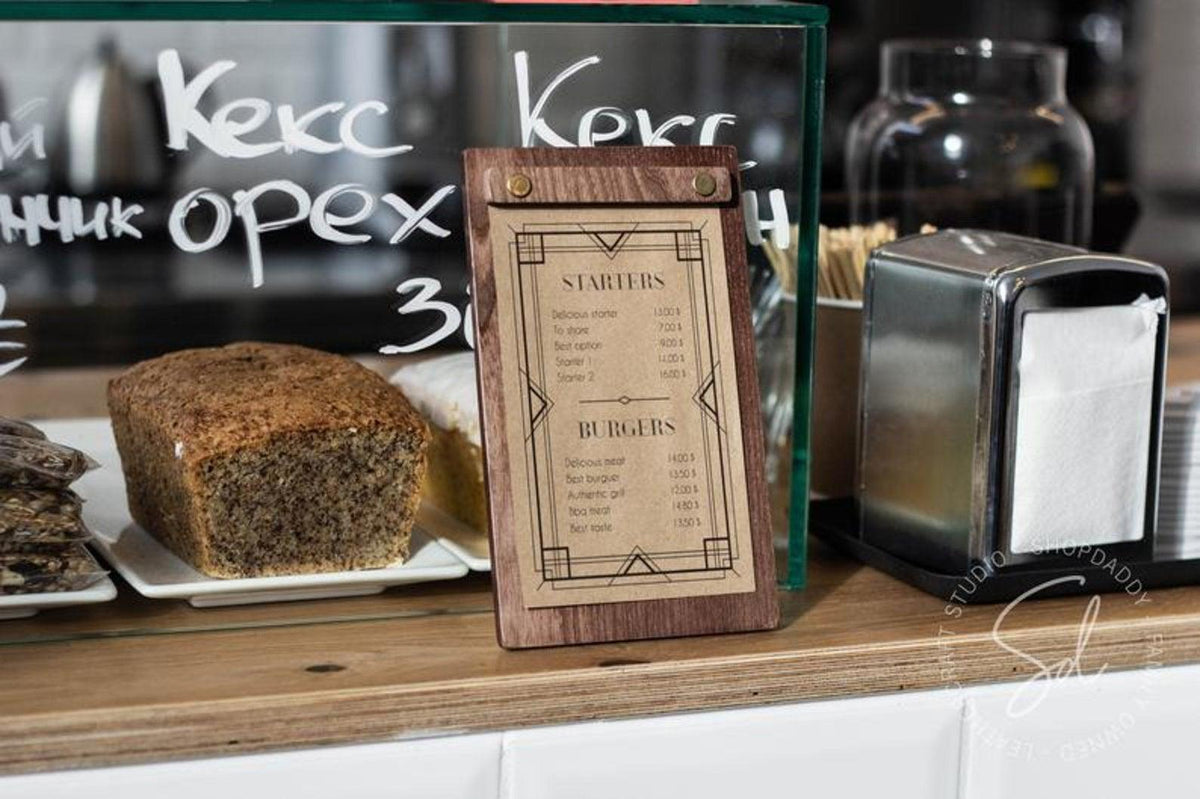 cafe Wooden Menu Board