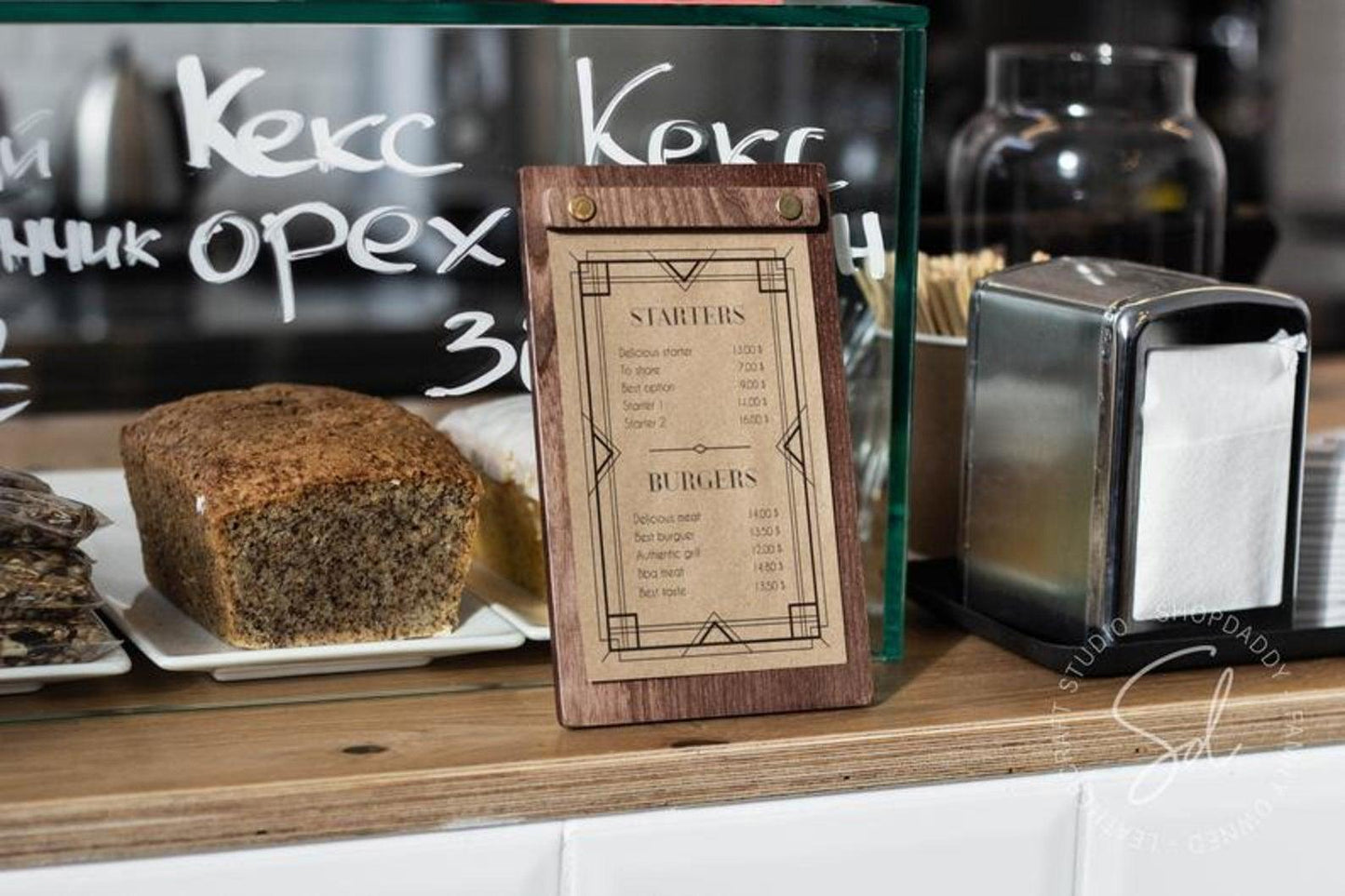 cafe Wooden Menu Board