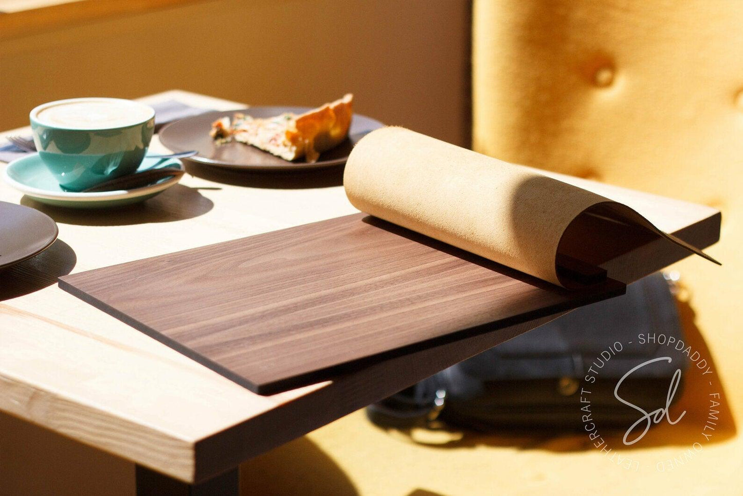 Elegant Menu Board with Leather Cover