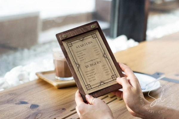 bar Wooden Menu Board with logo