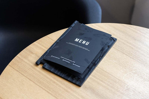 cafe Wooden Menu Board with Elastic Band