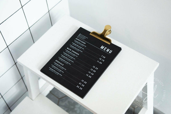 menu wood clipboard shopdaddy studio