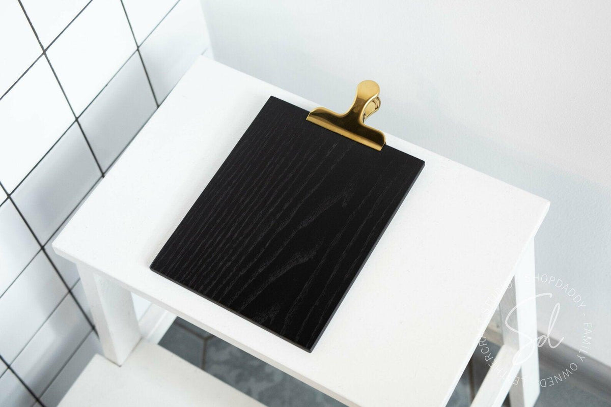 cafe wooden menu clip holder A4 shopdaddy studio